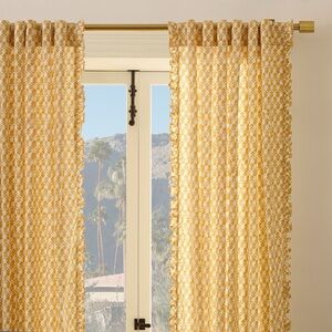 West Elm x Rhode Thistle Curtains 48”x108” - Dijon Yellow / Gold